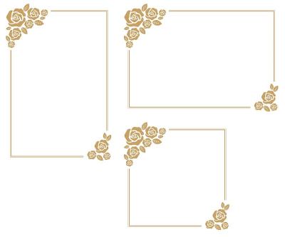 Decorative frame with rose theme.A frame that gave