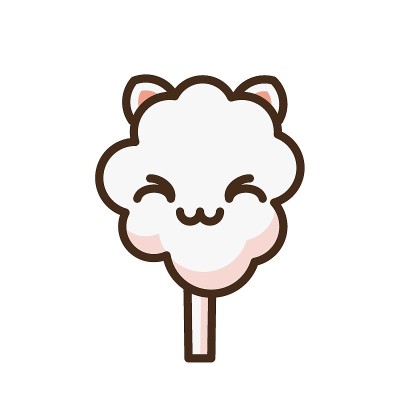 棉花糖表情矢量字符。