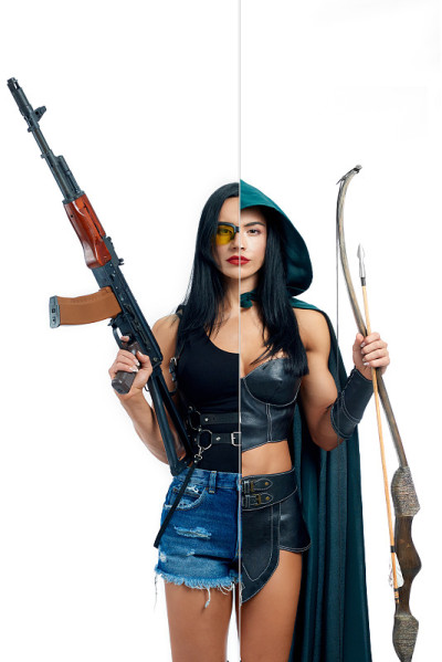 女强人在射击和女演员两个职业。