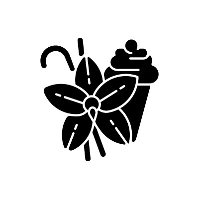Vanilla black glyph icon