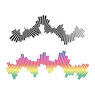 声波矢量插图设计模板