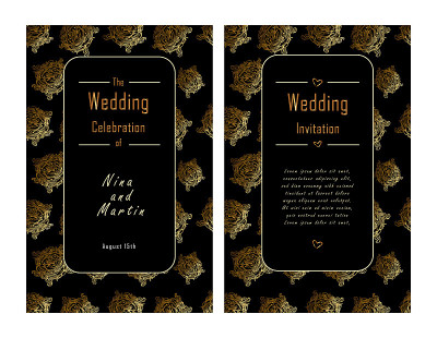 wedding invitation template.