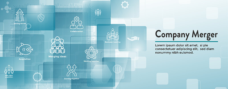 Companies merging together, one buying out the oth