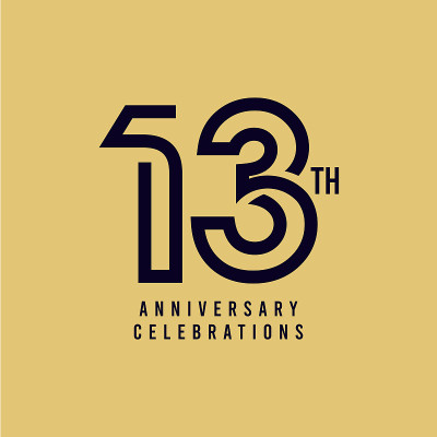 13周年庆典矢量模板设计插图