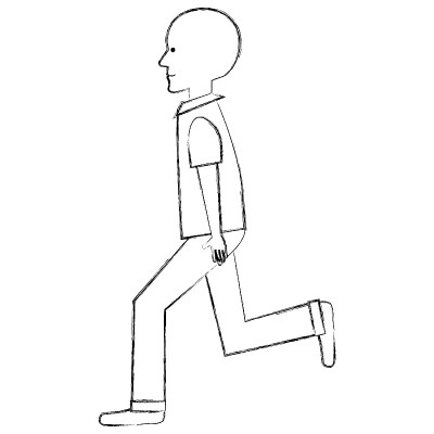 人的侧面跑步头像
