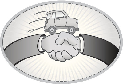 握手的车