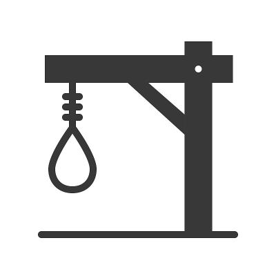 绞刑架，万圣节相关，字形图标设计