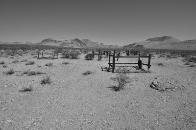 Rhyolite Ghost Town in Monochrome
