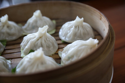 竹篮饺子，中式点心