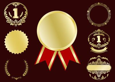 Luxury gold badges