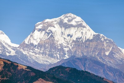 Panoramic view of mount Dhaulagiri, Nepal himalaya