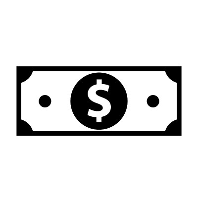 钱现金轮廓图标