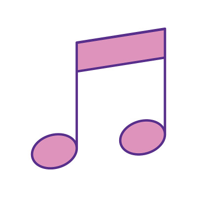 音乐音符孤立图标