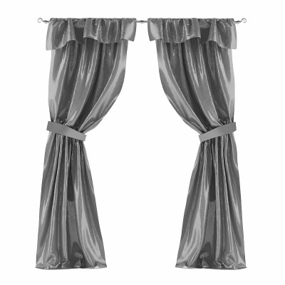 White grey curtain isolated
