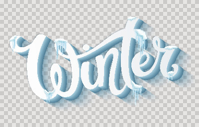 冬天有雪和冰柱