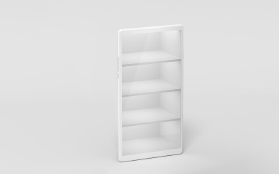 空手机商品柜，3d渲染。