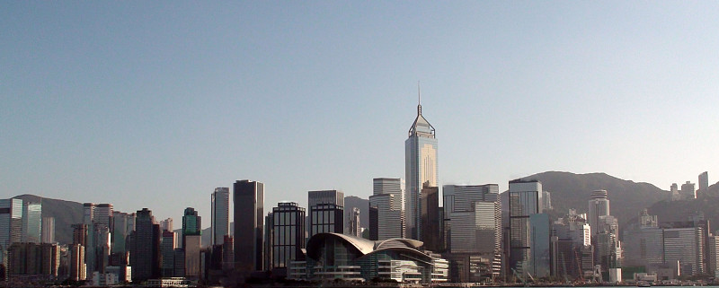 香港维多利亚湾天际线