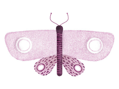 pink paper cut Butterfly illustration