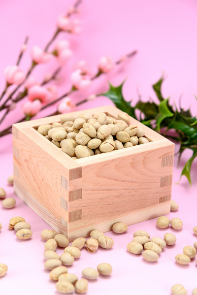 烤黄豆，冬青和梅花。