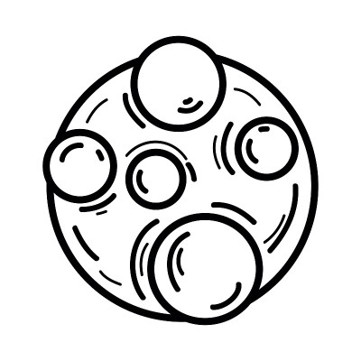 在有星体的星云空间中描绘行星
