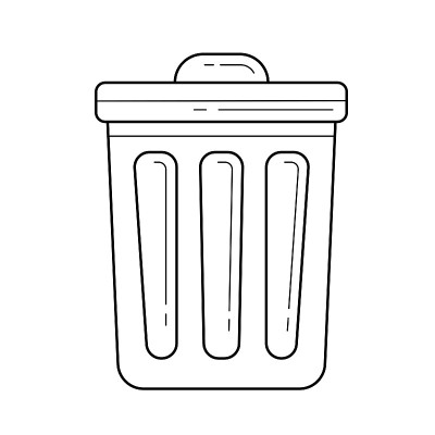 垃圾桶矢量线图标