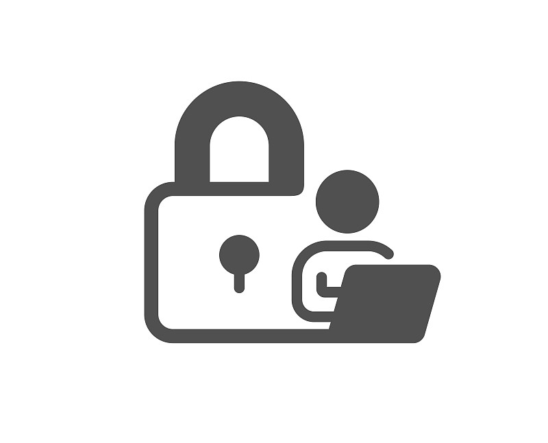 锁定图标。安全访问的迹象。向量