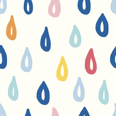 彩雨无缝图案。