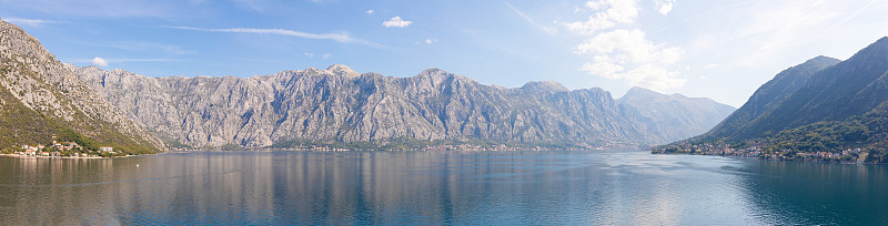 科托尔湾海景，自然背景，科托尔，黑山