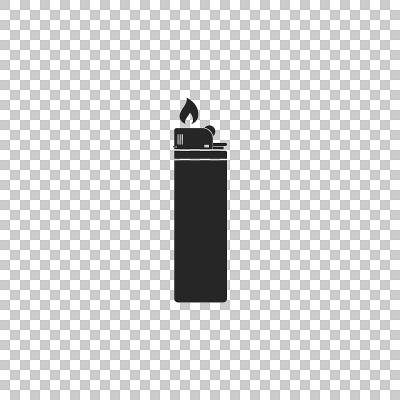 Lighter icon isolated on transparent background. F