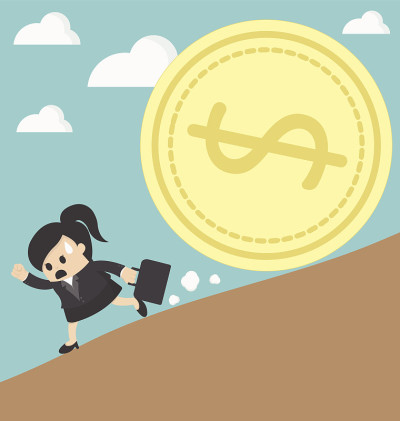 女商人经营金钱陷阱