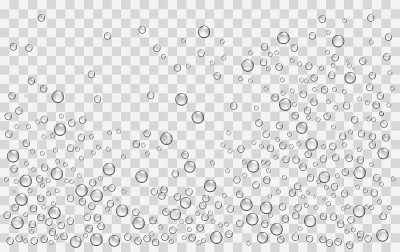真实的雨滴，气泡，氧气在透明的背景上。向量
