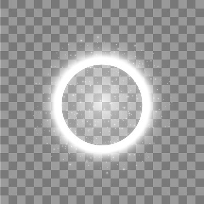 Vector light ring. Round shiny frame with lights d