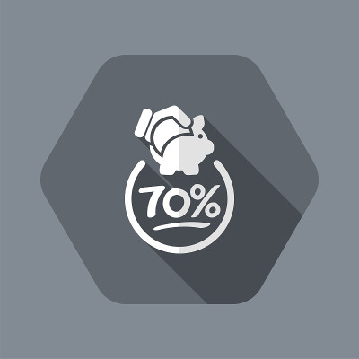70%折扣标签图标