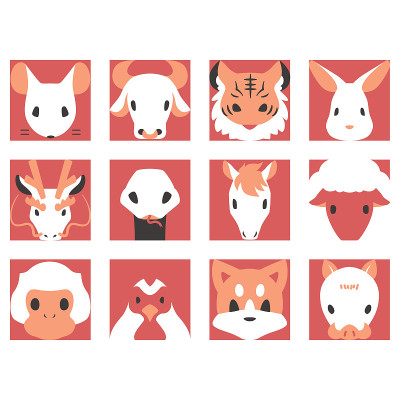 生肖偶像贺年卡材料