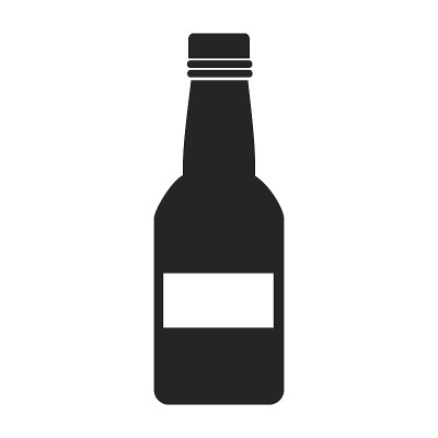 新鲜啤酒在瓶孤立图标