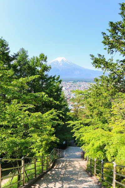 日本富士山的楼梯。