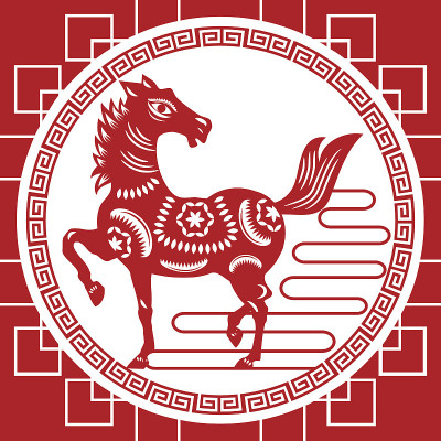马年剪纸