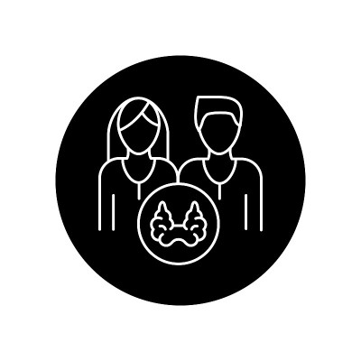 儿科内分泌学黑色象形图。象形文字用于网页、手机应用、促销。可编辑的中风。