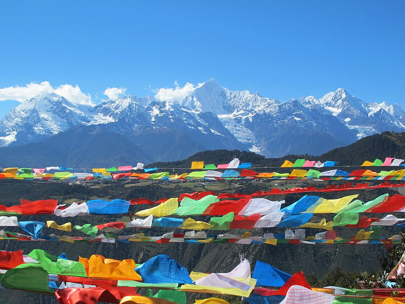 梅里雪山或梅里雪山，德清，云南，中国