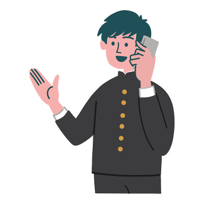 male student smartphone gesture suggest