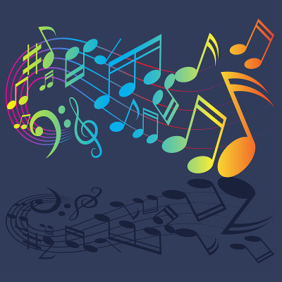 Music notes for music background