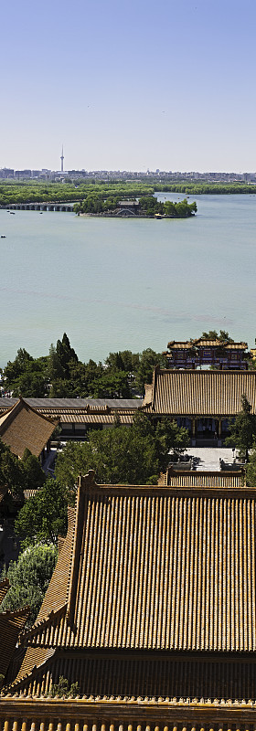 北京城市景观屋顶垂直全景中国
