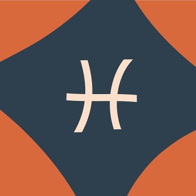 手绘矢量抽象股票图形简单的占星术天体插图艺术与现代拼贴艺术当代印刷模板的波西亚星座双鱼座