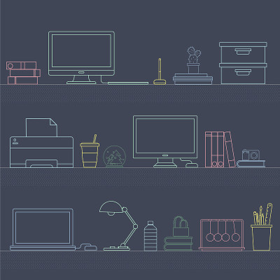办公用品矢量