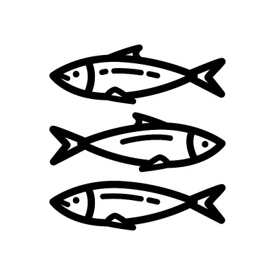 海鱼矢量轮廓图标