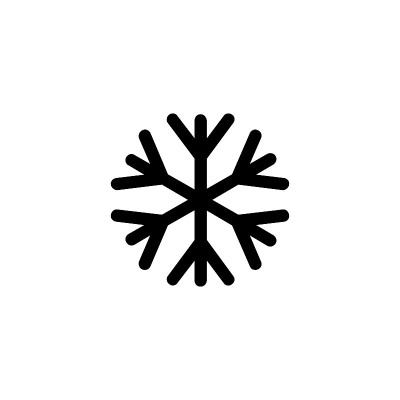Snowflake vector icon. Isolated snowflake winter f