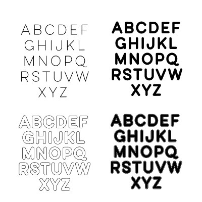 手绘字母字体，字母表