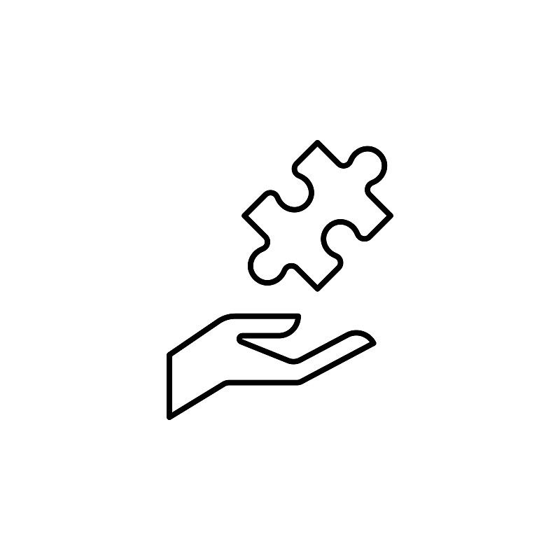公司和商业，拼图图标
