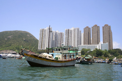 传统舢板船，中国香港