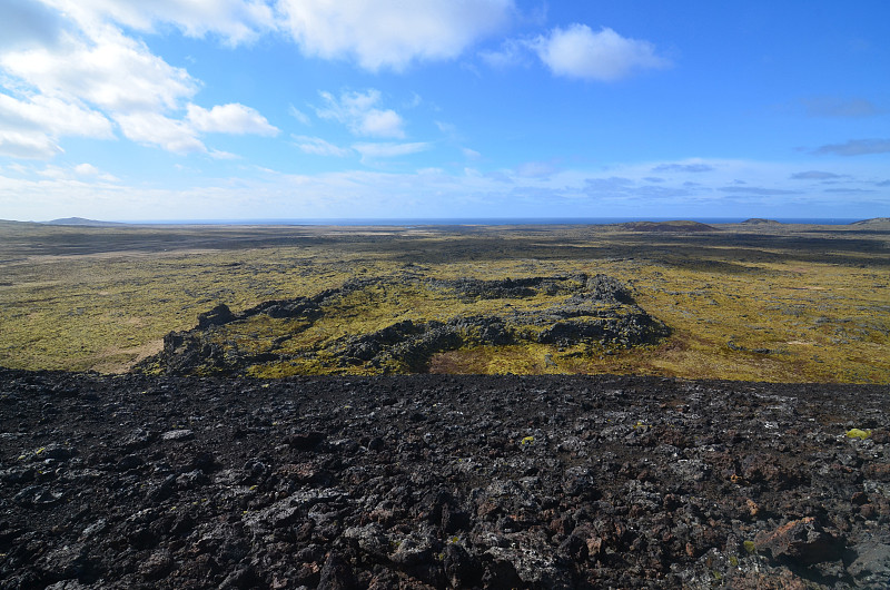 冰岛的埃尔堡火山口